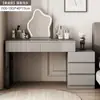 Tocador y Gabinete con Cajones Integrados Gabinete de Almacenamiento Multifuncional para Apartamentos Pequeños, Tocador de Dormitorio de Lujo Ligero y de Gama Alta y Mesita de Noche
