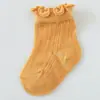 Calcetines para Niños, Calcetines de Malla Fina de Verano para Bebés, Calcetines con Borde de Volantes para Niñas, Calcetines de Encaje Transpirables y Cómodos