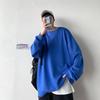 Suéter de Outono Masculino Moda Ins Estilo Coreano Camiseta Solta Camisa Base Espessa com Forro de Lã Top Interno Roupas da Moda