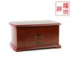 Joyero de tres capas con cajón abatible personalizado, caja de almacenamiento de joyas de franela vintage, caja de joyería de madera