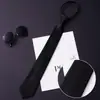 Corbata para Hombre de Negocios Cremallera Perezosa Fácil de Tirar Boda Traje de Novio Profesional Negro para Hombre Sin Nudo
