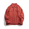 Chaqueta de mezclilla lavada estilo vintage 2026 para hombre talla grande chaqueta de trabajo abrigo casual con solapas para pareja estilo motociclista