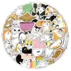 60 adesivos pequenos decorativos fofos e simples pintados à mão de gatinhos zombeteiros, favoritos das crianças, para copo de água, notebook de computador