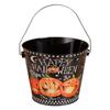 Balde de Hierro Nuevo para Dulces de Halloween Bolsita para Dulces Balde de Hierro de Calabaza Accesorios de Almacenamiento Decoración de Fiesta de Halloween Estilo Europeo Suministros