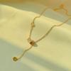 Moderna y de Alta Gama Collar de Gypsophila Cintura Pequeña para Mujeres con Caracteres de la Suerte Colgante de Acero de Titanio Lujo Accesible Cadena para Clavícula que No se Desvanece