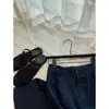 Pantalones de pierna ancha de algodón y lino cropped para mujer, Nuevo estilo Verano 2026, Estilo Old Money, Cintura alta de ramio casual Tencel lino rectos