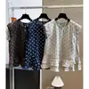Chaleco sin mangas con volantes de ramio, top de verano con cuello redondo, holgado, transpirable, camisa casual para mujer