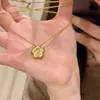 Colar de Flor de Ameixa Escovada de Luxo Leve de Alta Qualidade Diamante Bicolor Novo Chinês de Nicho Pingente Requintado Corrente para Clavícula de Luxo Versátil