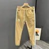 Calça casual masculina de outono transfronteiriça nova, moderna, versátil, justa, calça esportiva, leggings de retalhos da moda