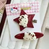 Moda Coreana Gatinho Oval Grampo de Cabelo Estilo Ins Presilha Bico de Pato Versátil de Alta Qualidade Desenho Animado Franja Clipe Lateral