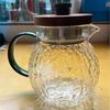 Atacado Bark Pot Vidro Glacier Chaleira de Água Fria Grande Capacidade Resistente ao Calor Doméstico Padrão de Martelo Japonês Chaleira de Água Fria Flor e Capim Bule