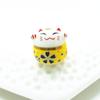 Cuentas sueltas de cerámica de gato pequeño de la suerte 7 mm cabeza de gato pequeño pulsera de gato de la suerte cuentas sueltas colgante para teléfono móvil accesorios de joyería DIY