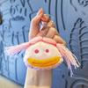 Muñeco de Oso Rizado Lindo Creativo Colgante de Peluche Femenino Exquisito Colgante para Mochila Escolar de Estudiante Llavero de Peluche de Oso
