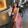 Vestido de tirantes estilo coreano nuevo de verano para mujer, falda tipo chaleco fresca de longitud media, estilo 'Spice Girl' para estudiante