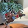 Nuevo Lindo Perro de Tela Pinza de Agarre Tira Pinza de Tiburón Rayada Pinza Perezosa Cuadros Accesorios para el Cabello Estilo Universitario Fresco y Dulce