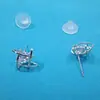 Pendientes E436 con circonitas cuadradas y diamantes de imitación, joyería al por mayor