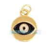 L45 Accesorios para joyería DIY cobre puro chapado en oro plateado recubierto de oro estilo europeo y americano Ojo del Diablo colgante multicolor