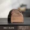 Posavasos de Madera de Nogal Negro Madera Original Madera Maciza Portavasos de Madera Accesorios para Ceremonia del Té Posavasos para Ceremonia del Té Almohadilla Aislante de Calor para Té y Snacks