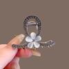 Pinza de garra de flor de ópalo de imitación de alta gama, temperamento para la parte posterior de la cabeza, exquisita horquilla de perlas, tamaño pequeño, pinza de garra para cabello medio recogido, pinza de tiburón