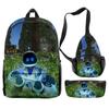 Mochila de tres piezas robot universo astro nuevo transfronterizo mochila para estudiantes bolso de un solo hombro estuche