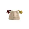 Chapéu Infantil Estilo Coreano Inverno Fofo Estrela Gorro Vermelho Com Pelúcia Quente Unissex Crianças Bebê Chapéu Com Proteção Para Orelhas