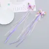 Acessórios Infantis Hanfu Estilo Chinês Tradicional Grampos de Cabelo Presilhas de Cabelo para Meninas com Fita Estilo Nacional Presilhas de Cabelo Estampa Étnica Presilhas de Borboleta