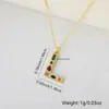 Europa y Estados Unidos venta caliente transfronteriza collar con colgante de 26 letras inglesas cobre microincrustado circonita accesorios diy colgante al por mayor