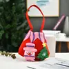 Bolsa de Tote Navideña Creativa con Muñeco 3D, Bolsa para Dulces, Varias Bolsas de Manzana, Bolsa con Cordón, Tela para Bolsa de Regalo Decorativa