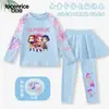 Conjunto de Maiô Feminino Caçadora de Demônios Kpop: Roupa de Banho com Proteção Solar de Manga Longa e Calça Longa para Meninas, Roupa para Fonte Termal e Praia