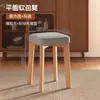 Bancos de Madera Maciza, Apilables, Taburetes Cuadrados con Asiento Acolchado, Resistentes y Duraderos para Uso Doméstico, Taburetes Altos de Repuesto para Mesas de Comedor, Sillas Sencillas para Comedor