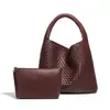 Bolsa Cesta Tecida à Mão com Textura Preguiçosa Estilo Coreano, Bolsa Tote Vintage de Grande Capacidade, Bolsa de Ombro para o Dia a Dia, Bolsa de Mão de Ombro