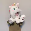 Nuevo Sombrero de Invierno 2025 para Niños Peluche Dibujos Animados Lindo Bebé Niño y Niña Bufanda con Forro Polar Sombrero Integrado con Protección para los Oídos