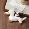 En Stock Fabricante Piel Dibujo Animado Forma Animal Lindo Estilo Ins Perro Dachshund Bolso Colgante