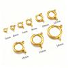 Hebilla de resorte para tirachinas de acero inoxidable chapado en oro, hebilla de burbuja de acero de titanio, accesorios de joyería hechos a mano DIY, hebilla redonda