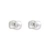Aretes pequeños cuadrados de perla y circonita de doble cara para usar, diseño único, moda nicho, sentido de alta gama, exquisito broche pequeño para la oreja