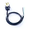 Enchufe de codo giratorio de 360 grados estándar americano NEMA5-15P Cable de alimentación americano Enchufe de ensamblaje de tres conductores calibre americano