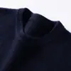 Novo suéter de cashmere transfronteiriço, suéter masculino de malha de sete agulhas com gola redonda, padrão floral, casual de negócios, espesso, fio duplo