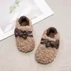 Otoño/Invierno 2026 Nuevo Estilo Mocasines de Fondo Grueso con Felpa Adentro Versión Coreana para Mujer Calzado de Moda para Exterior con Lazo Versátil de Piel y Algodón
