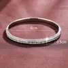 Pulsera Europea y Americana de Diamantes Completos Transfronteriza Joyería para Mujer Moda Retro Nicho Diseño Simple Versátil Pulsera de Circonita