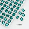 Cristal Dongzhou 8*6 Rectangular Octagonal Diamante Destello Cristal K9 de Alta Calidad Accesorios para Joyería Collar Bolsa Decoración para Uñas