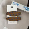 Presilha de Cabelo Retro de Bolinhas Estilo Coreano com Toque de Luxo, Presilha Oval Bb, Presilha Lateral, Acessório de Cabelo para Franja e Cabelos Soltos para Mulheres