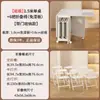 Mesa de comedor plegable para casas pequeñas, ahorra espacio, mesa de comedor ultradelgada con taburetes y sillas escamoteables, mesa de comedor rectangular móvil