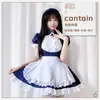 Vestido de Princesa de Empregada Japonesa Estilo Menina Gato Preto e Branco Roupa de Empregada Cosplay de Anime Japonês Menina Cos Uniforme de Empregada