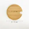 Tapa de Taza Regalo Taza de Cerámica Tapa de Madera Tapa de Bambú Taza que Cambia de Color Taza Blanca Tapa de Taza con Imagen Agujeros para Cuchara Tapa de Taza