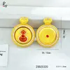 Colgante de Cobre Chapado en Oro con Forma de Calabaza con Diseño Hueco de Filigrana, Estilo Brújula, Tendencia Nacional Retro, Lujo Ligero, Collar Versátil y Exquisito