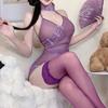 Cheongsam Clássico Sexy Sem Costas de Gaze Transparente Lingerie Quente Atacado Dropshipping