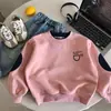 Sudadera Mu Ye para Niños y Niñas Otoño Elegante Versátil Manga Larga Ropa Infantil Estilo Coreano Top Casual Moda Infantil