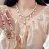 Novo estilo chinês Hanfu grinaldas macias colar de pérolas estilo retro tribunal Cheongsam clavícula cadeia estilo canção estilo estilo nacional colar de borla