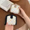 Margarida Pequena Floral ~ Carteira Feminina Elegante Simples Estilo Mori Grande Capacidade Bolsa de Cartão Dobrável Ultrafina Carteira de Tecido