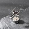 Nuevos Pendientes de Aro para Hombre Acero Inoxidable Cruz Fundida Tendencia de Moda Pendientes Retro para Hombre Individual